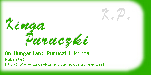 kinga puruczki business card